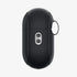 ACS05479 - Apple AirPods Pro 2 Case Silicone Fit + strap in black showing the front and side with strap